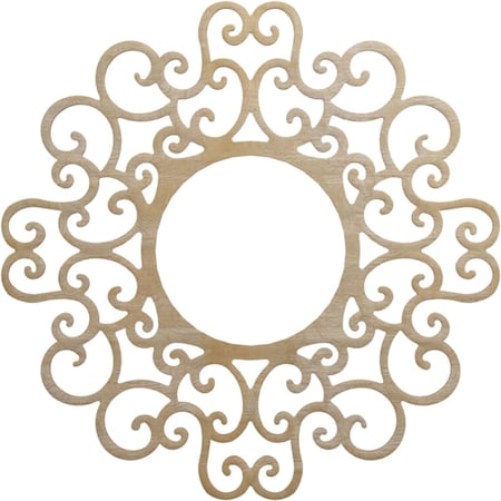 Ekena Millwork Reims Wood Fretwork Pierced Ceiling Medallion, Birch, 34"OD x 13"ID x 1/4"T CMWP34X34X0250REBI